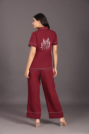 Maroon Classy Co-ord Set