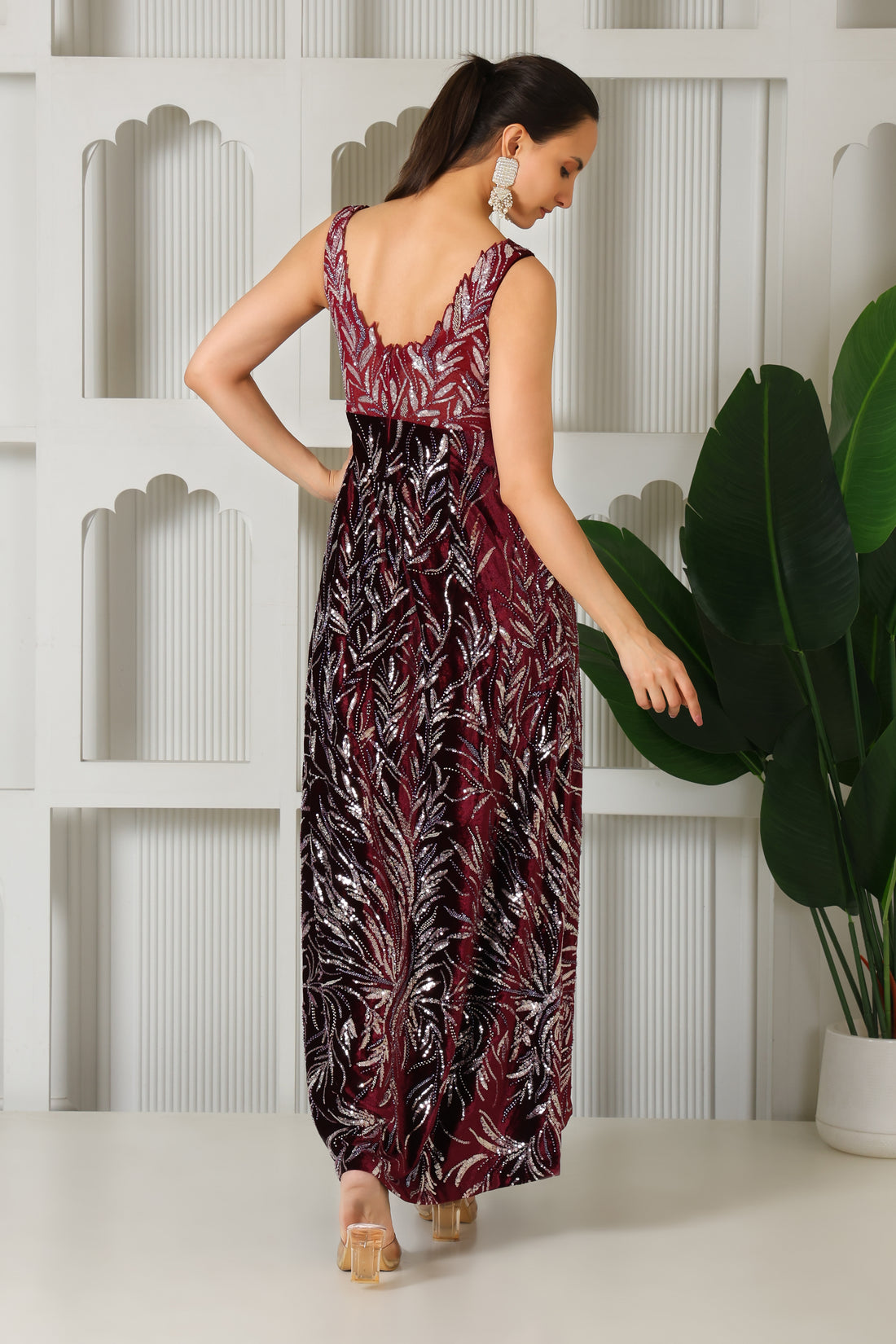 Velvet Maroon Gown