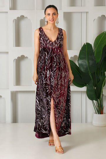 Velvet Maroon Gown