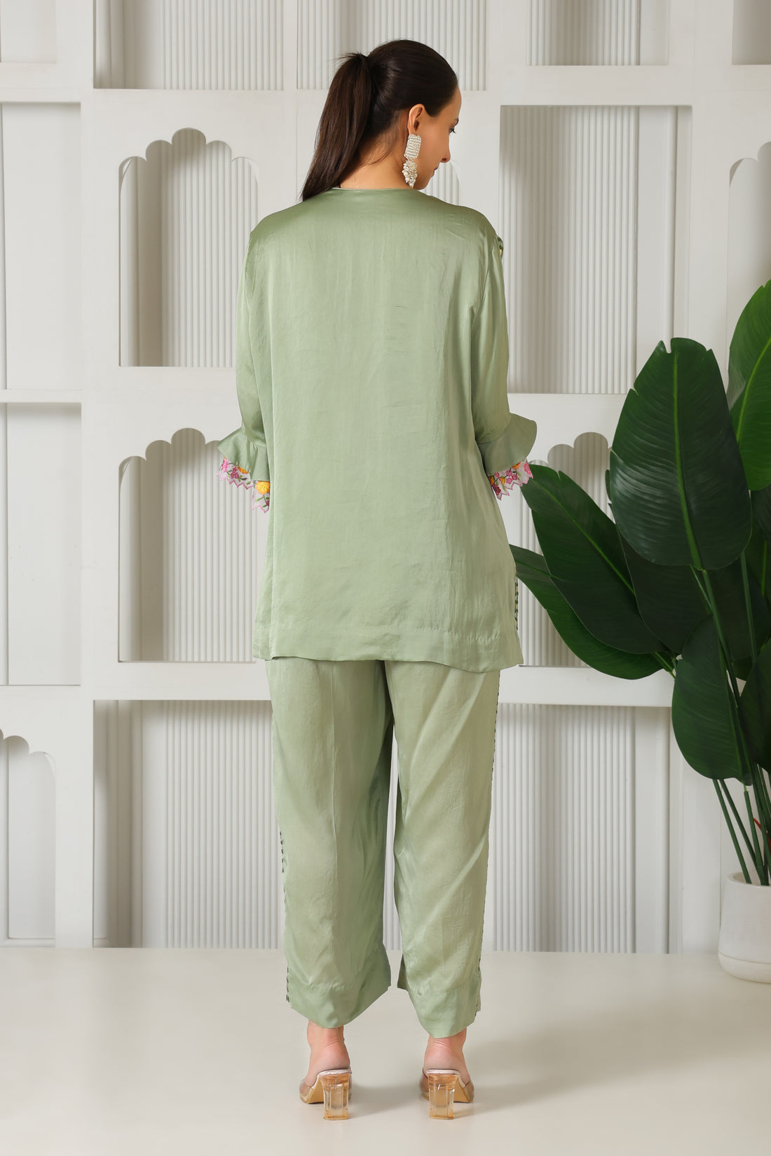 Green Mirror Look Co-ord Set