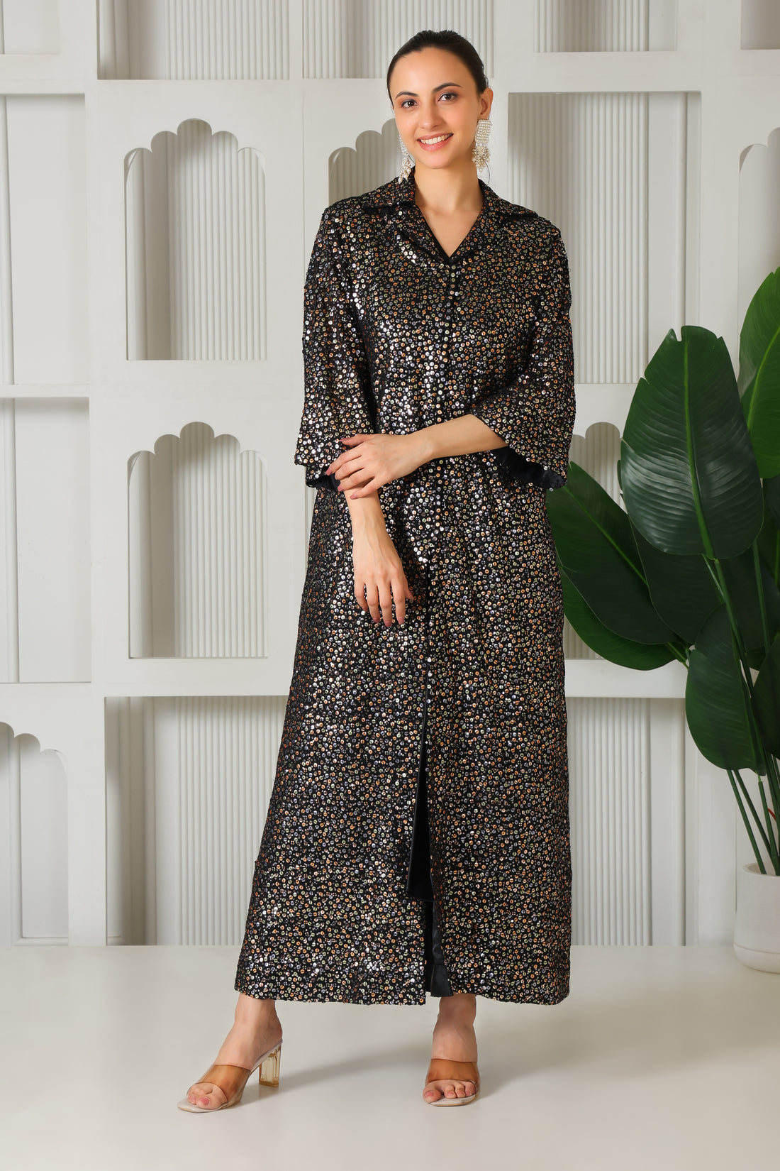 Night Elegant Dhoti Cape Set