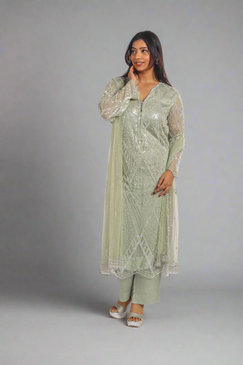 MINT GREEN KURTA SET