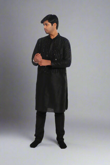 BLACK KURTA SET