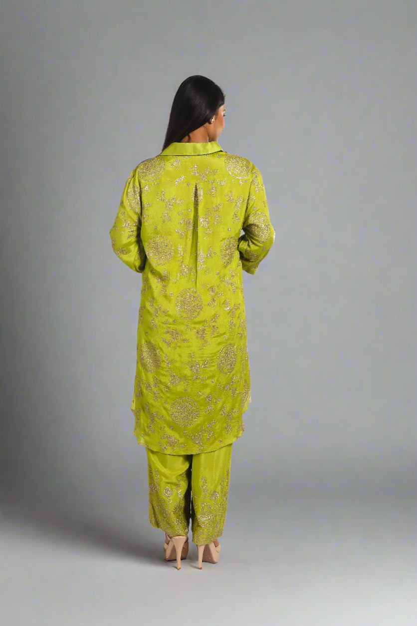 GREEN GLIMMER CO-ORD SET