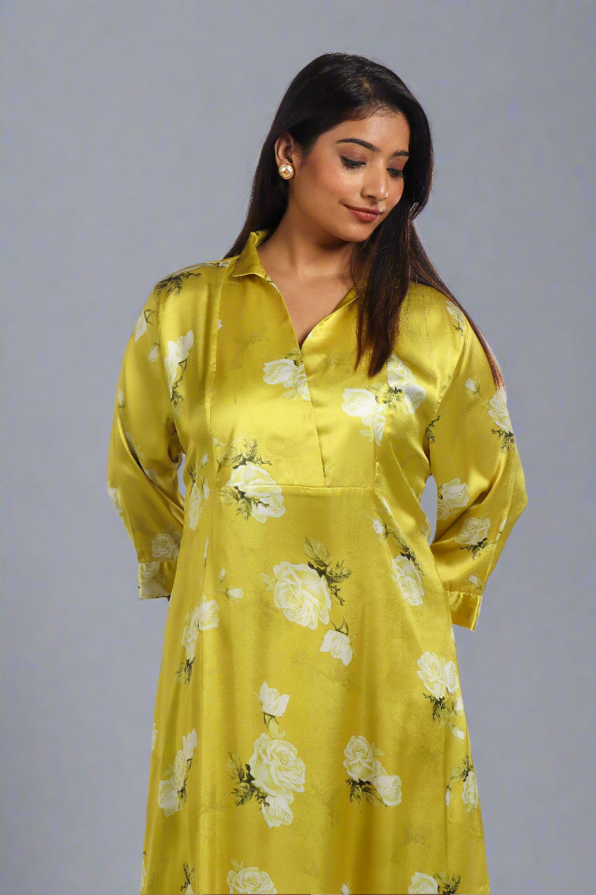 FLEUR YELLOW KURTA SET