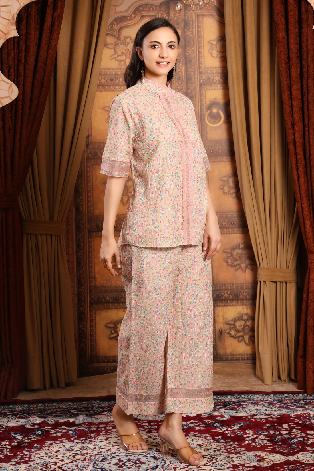 Zari Embroidered co-ord Set