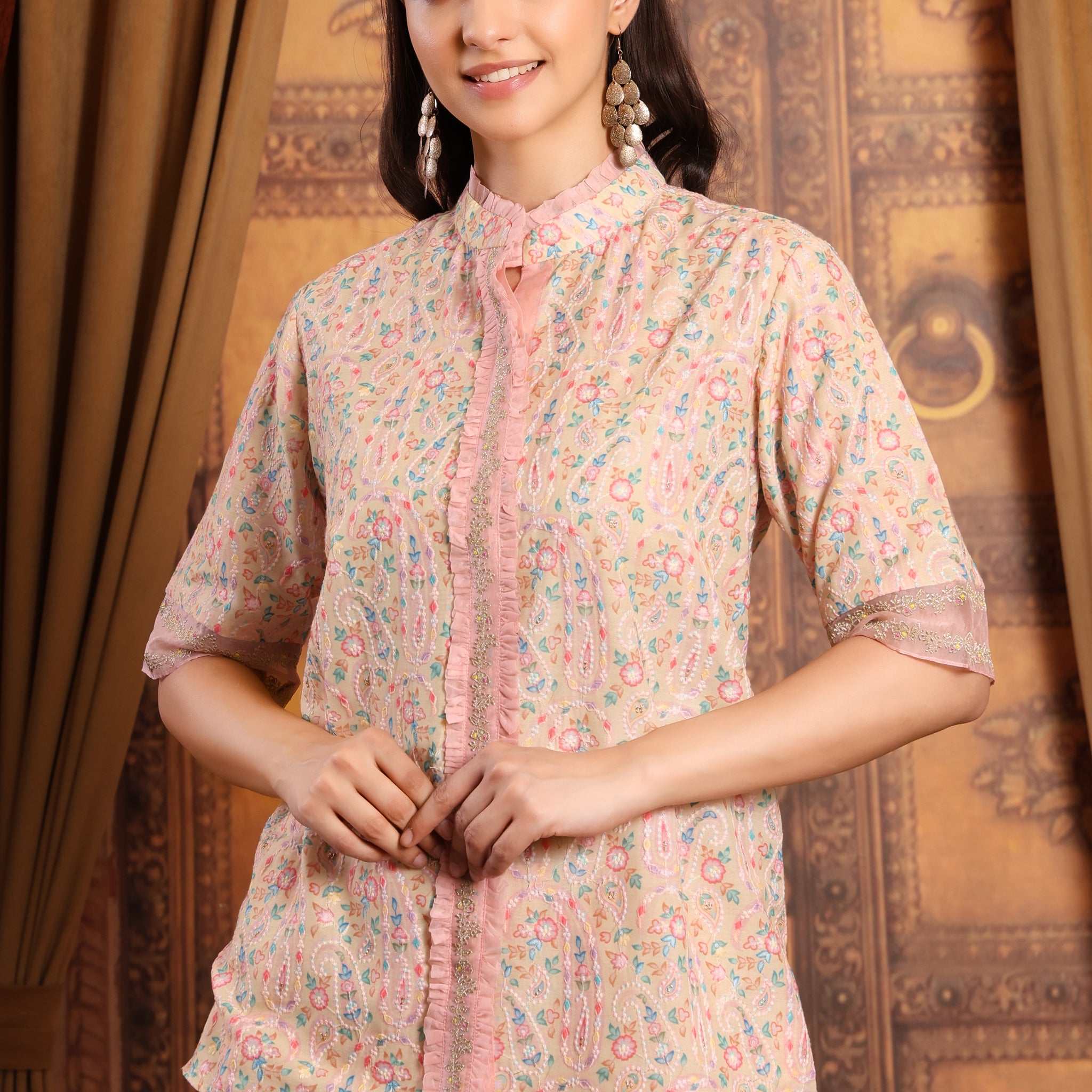 Zari Embroidered co-ord Set