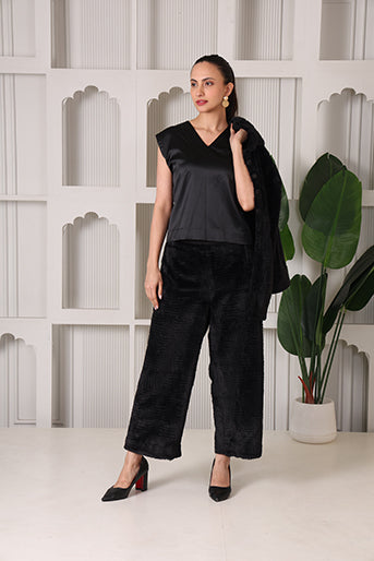 Black Luxe Woolen Co-ord Set