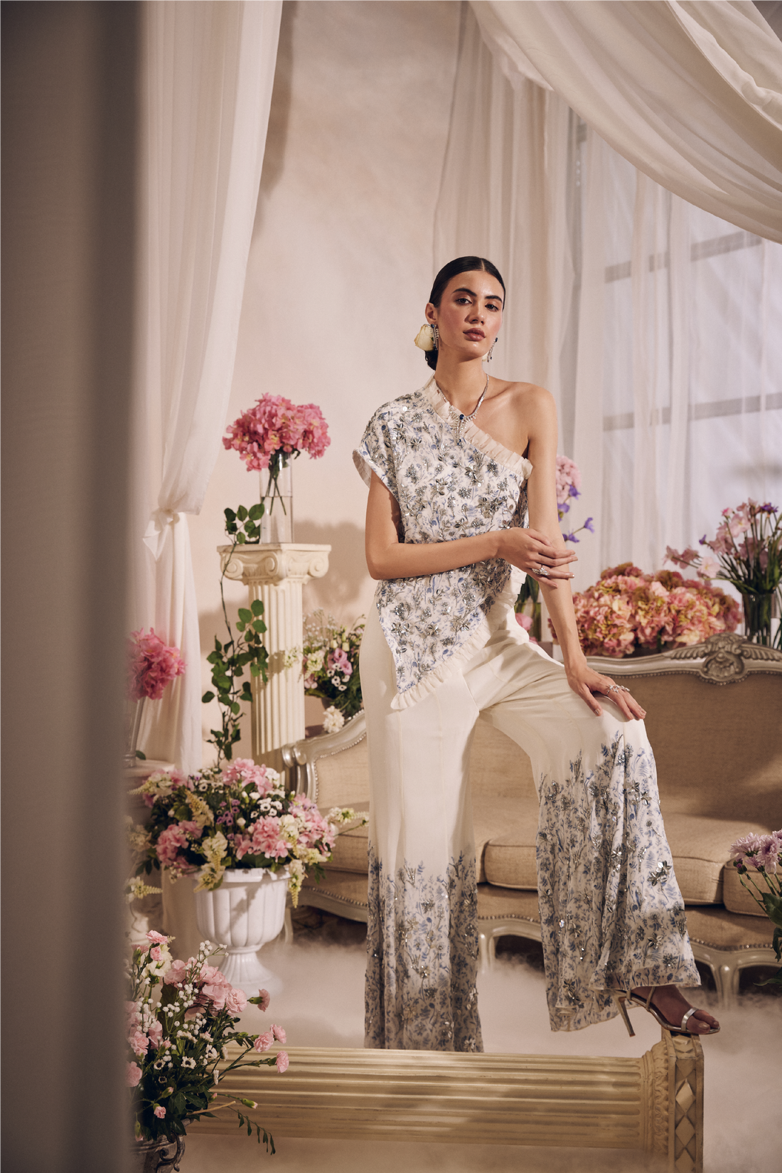 ERENE OFF-SHOULDER SHARAR SET