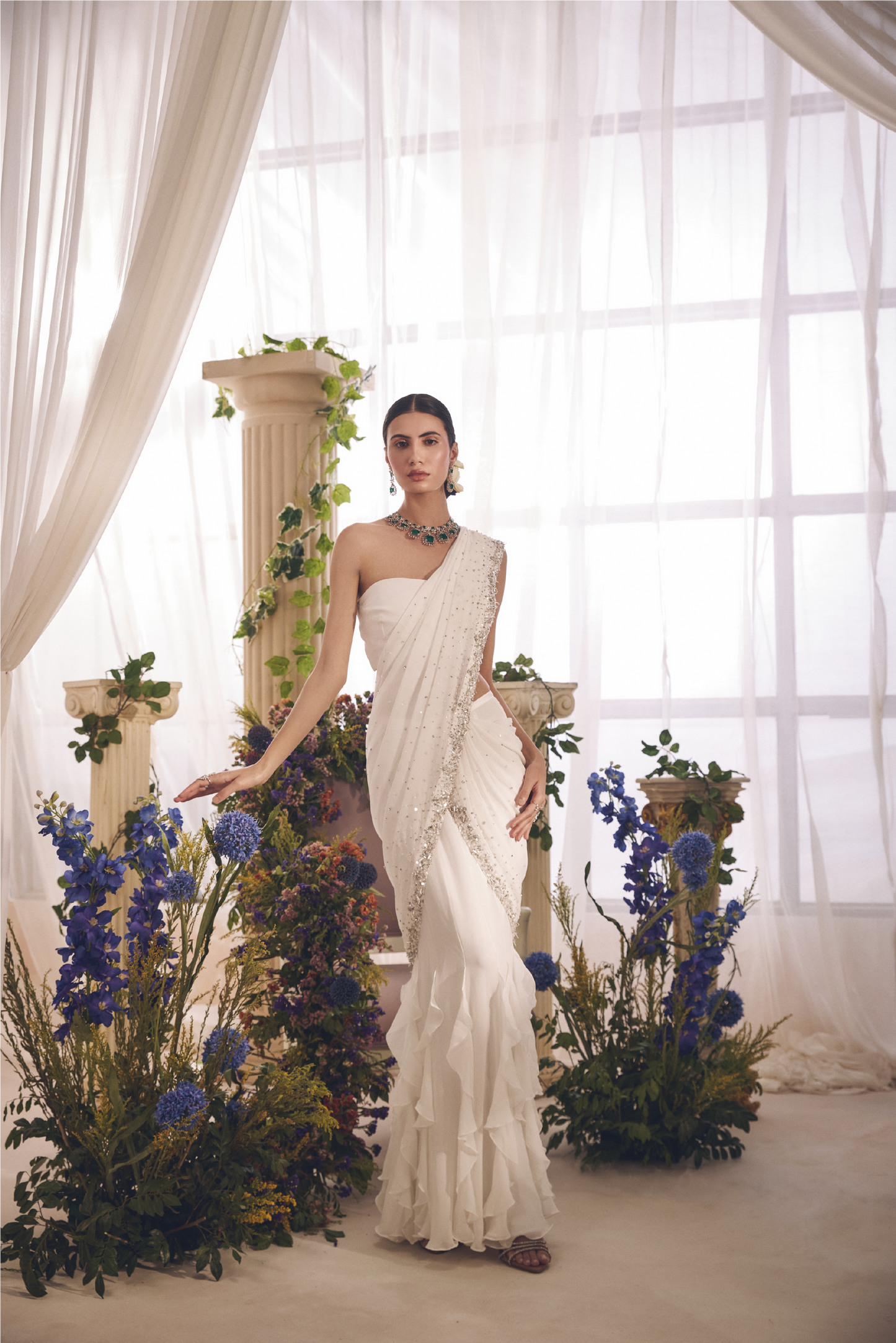 CRYSTAL DRAPED SAREE