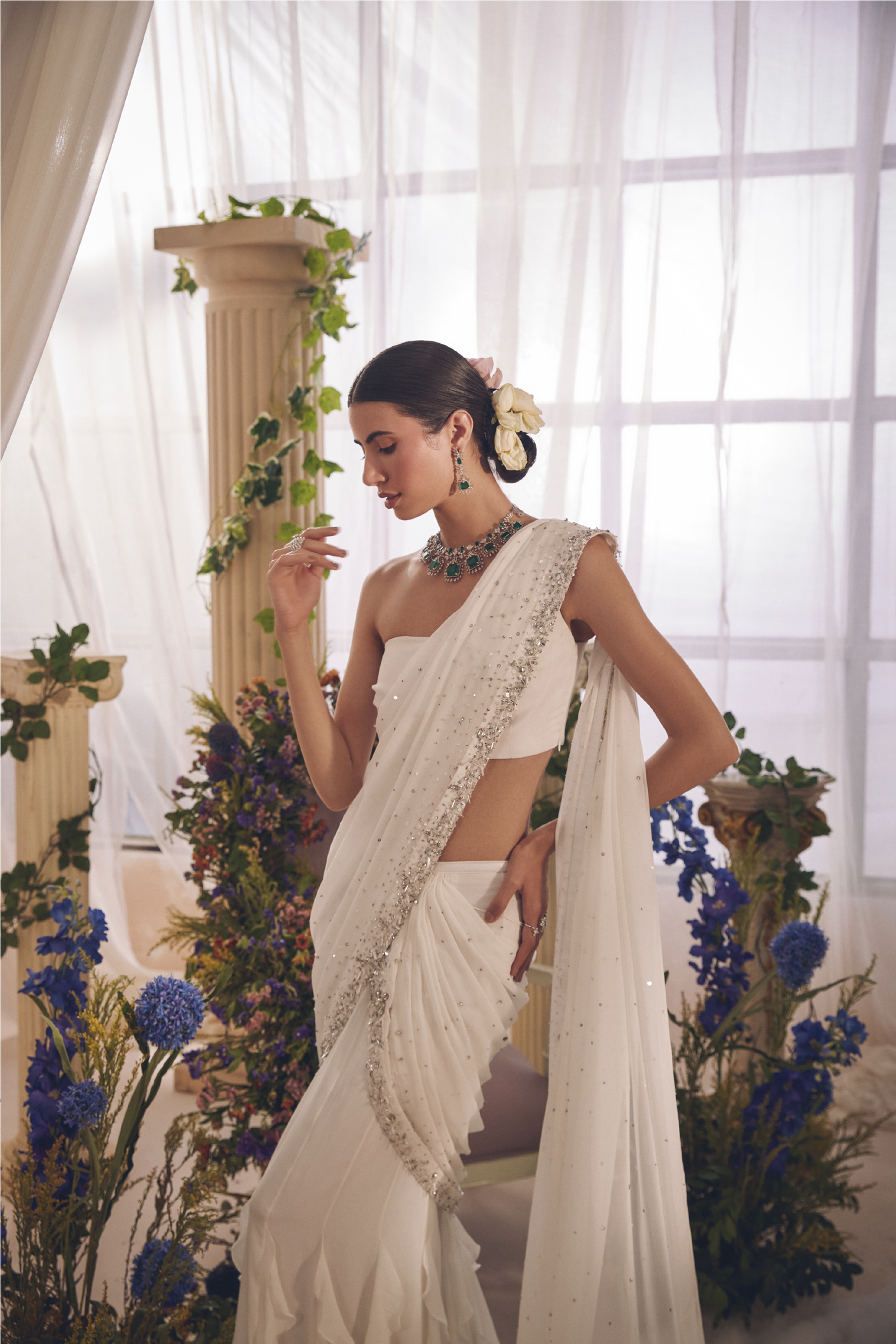 CRYSTAL DRAPED SAREE