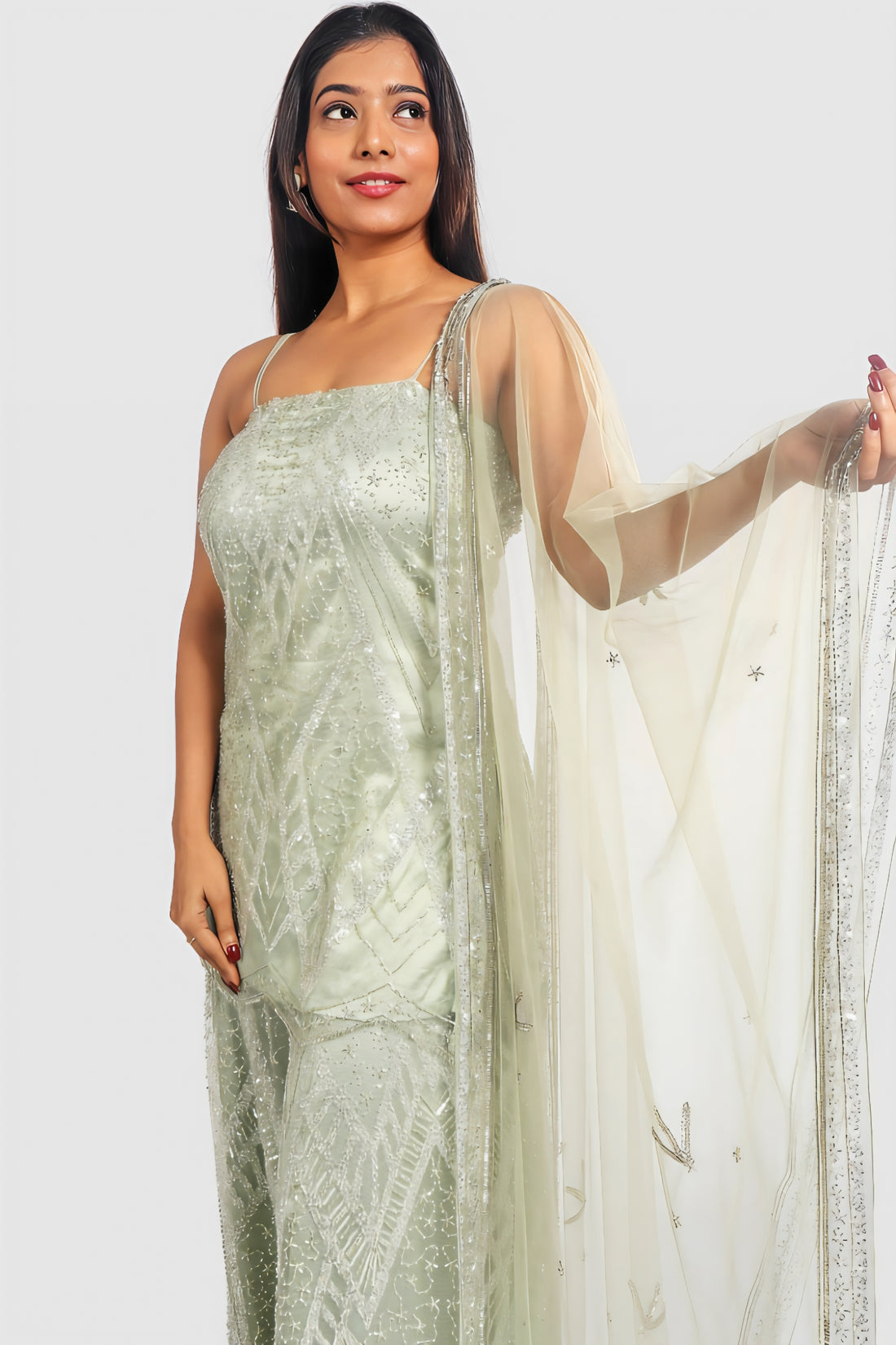 MINT GREEN SHARARA SET