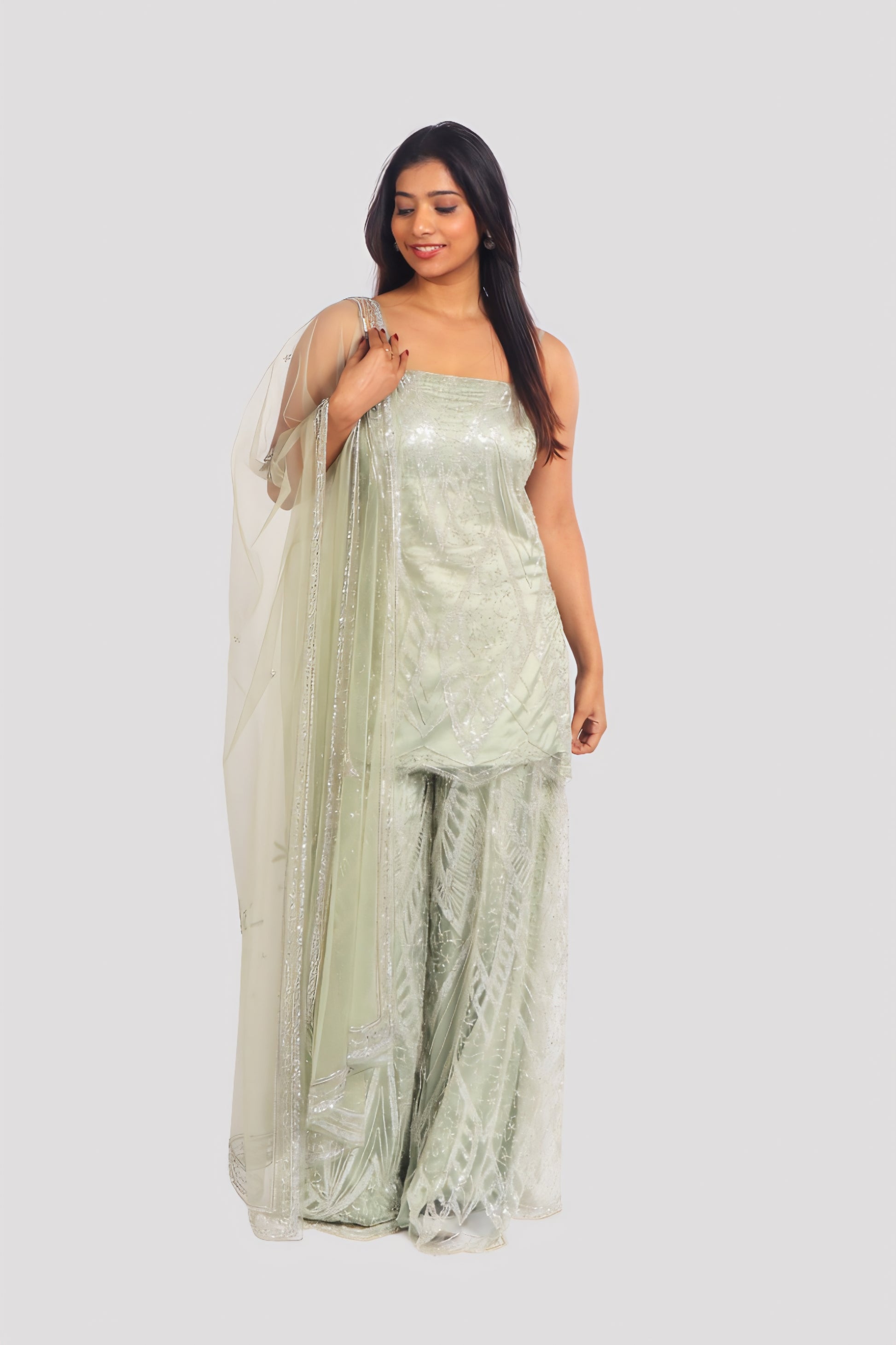 MINT GREEN SHARARA SET MINT GREEN SHARARA SET
