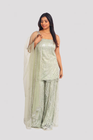 MINT GREEN SHARARA SET