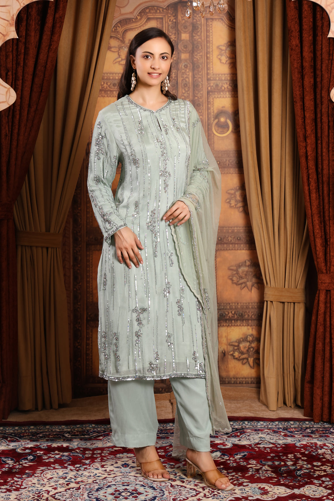 MIST GREEN KURTA SET